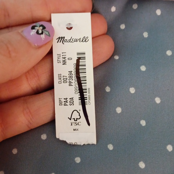 Madewell Dreamy Blue Midi Dress NWT - Picture 6 of 9